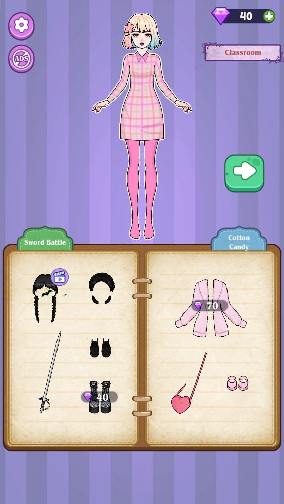 魔法日记纸上装扮