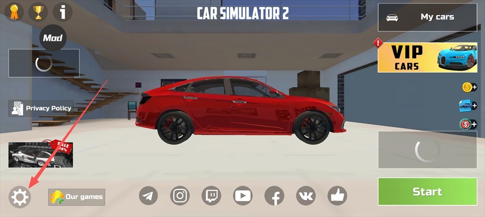 汽车模拟器2成中文设置方法1