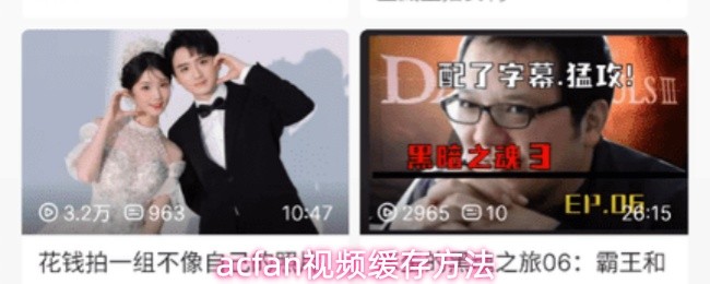 acfan视频缓存方法