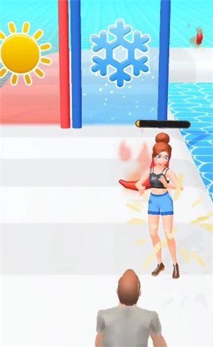 冰火女孩(hot run 3d)小游戏截图2