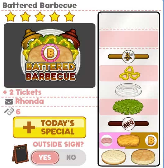 老爹炸鸡汉堡店内置菜单版