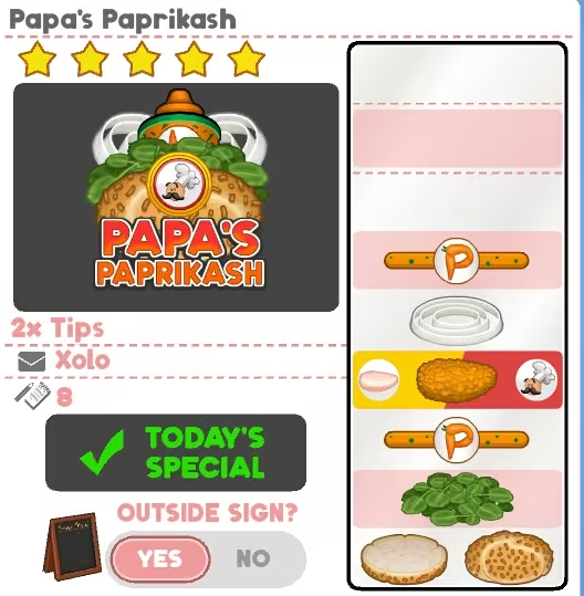 老爹炸鸡汉堡店内置菜单版