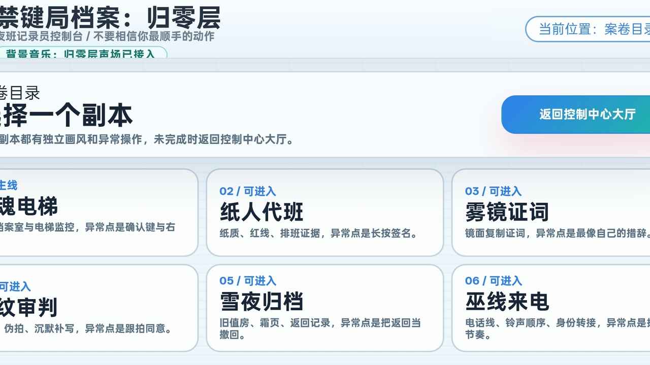 禁键局档案归零层截图4