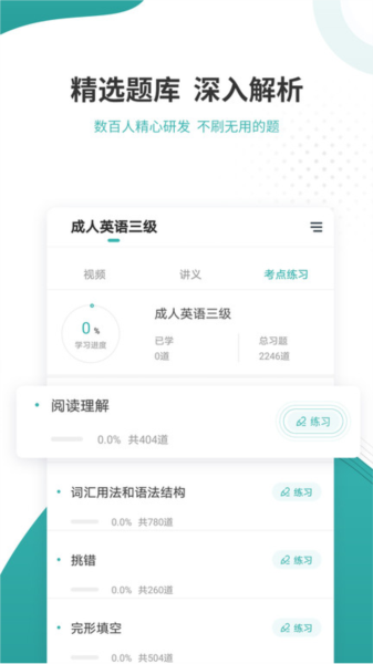学位英语准题库截图3